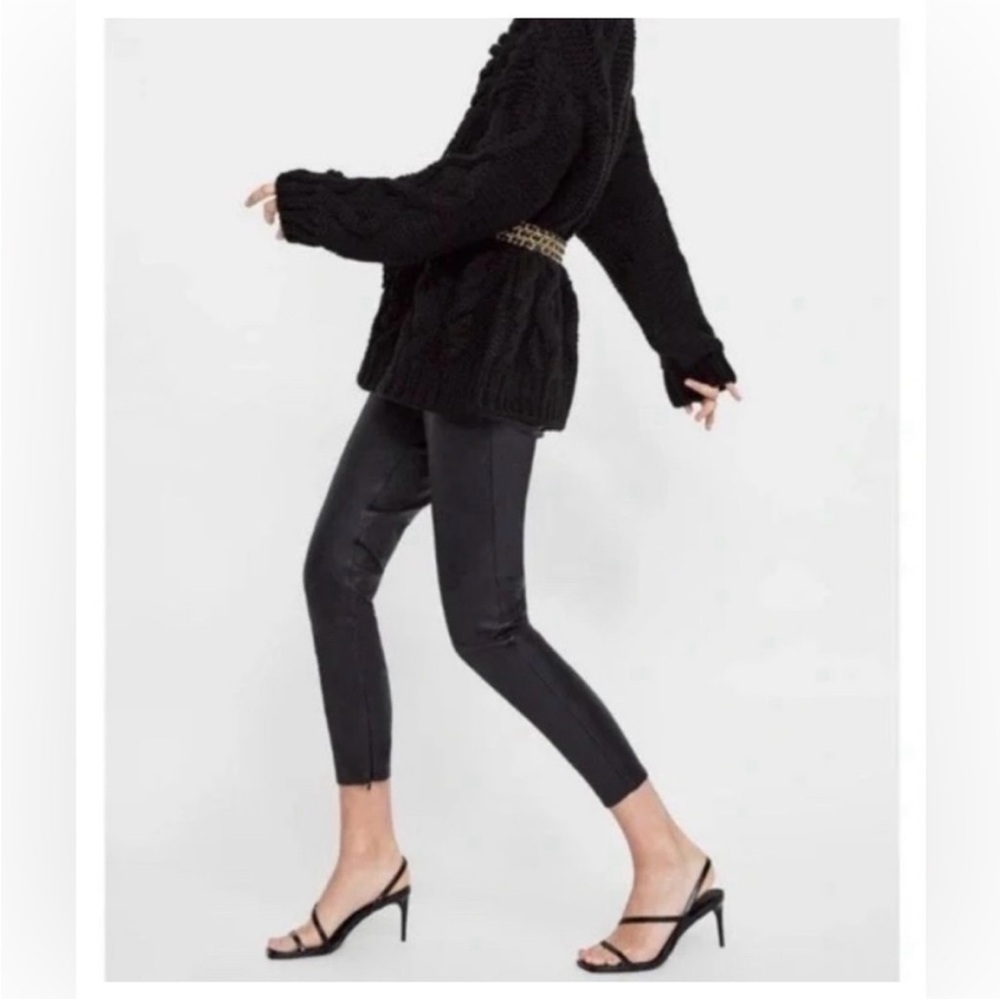 Zara Faux Leather Pants - Picture 2 of 8